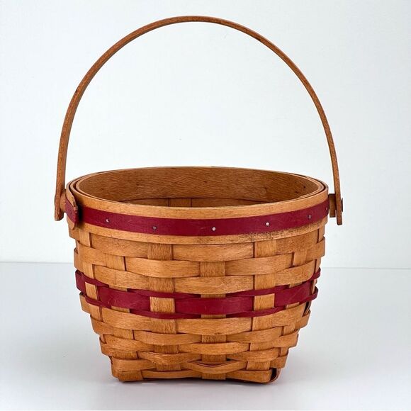 Longaberger Christmas Collection 1994 Edition Jingle Bell Basket Red - Picture 4 of 9